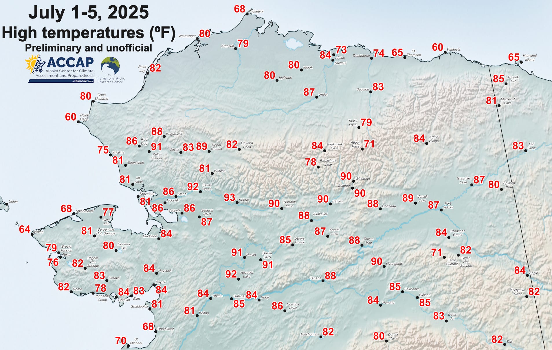 July 2025 Arctic and Alaska Climate Summary