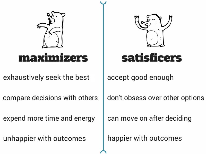 How Good Enough is Actually Optimal - I DONE THIS How Good Enough is Actually Optimal - I DONE THIS