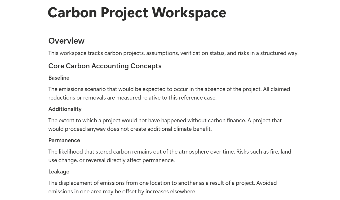 Using Notion to Build a Carbon Project Review System