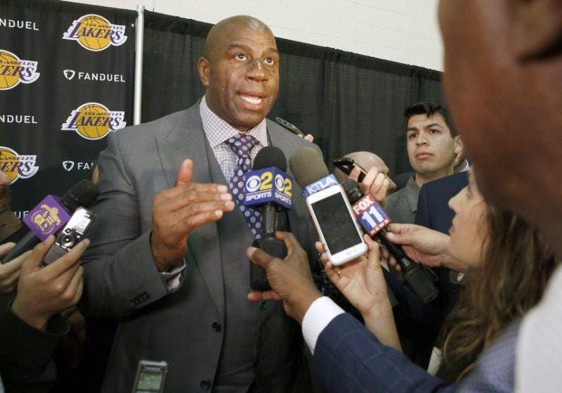 magic johnson on talking to paul george for lakers magic johnson on talking to paul george for lakers