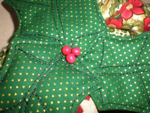 Close up Holly on Wreath Close up Holly on Wreath