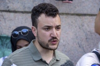 Student negotiator Mahmoud Khalil is seen at a pro-Palestinian protest encampment on the Columbia University campus in New York, April 29, 2024. (AP Photo/Ted Shaffrey, File) Student negotiator Mahmoud Khalil is seen at a pro-Palestinian protest encampment on the Columbia University campus in New York, April 29, 2024. (AP Photo/Ted Shaffrey, File)