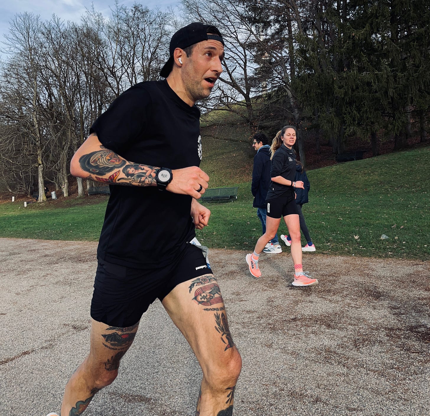 The author racing a 10k in his hometown Munich