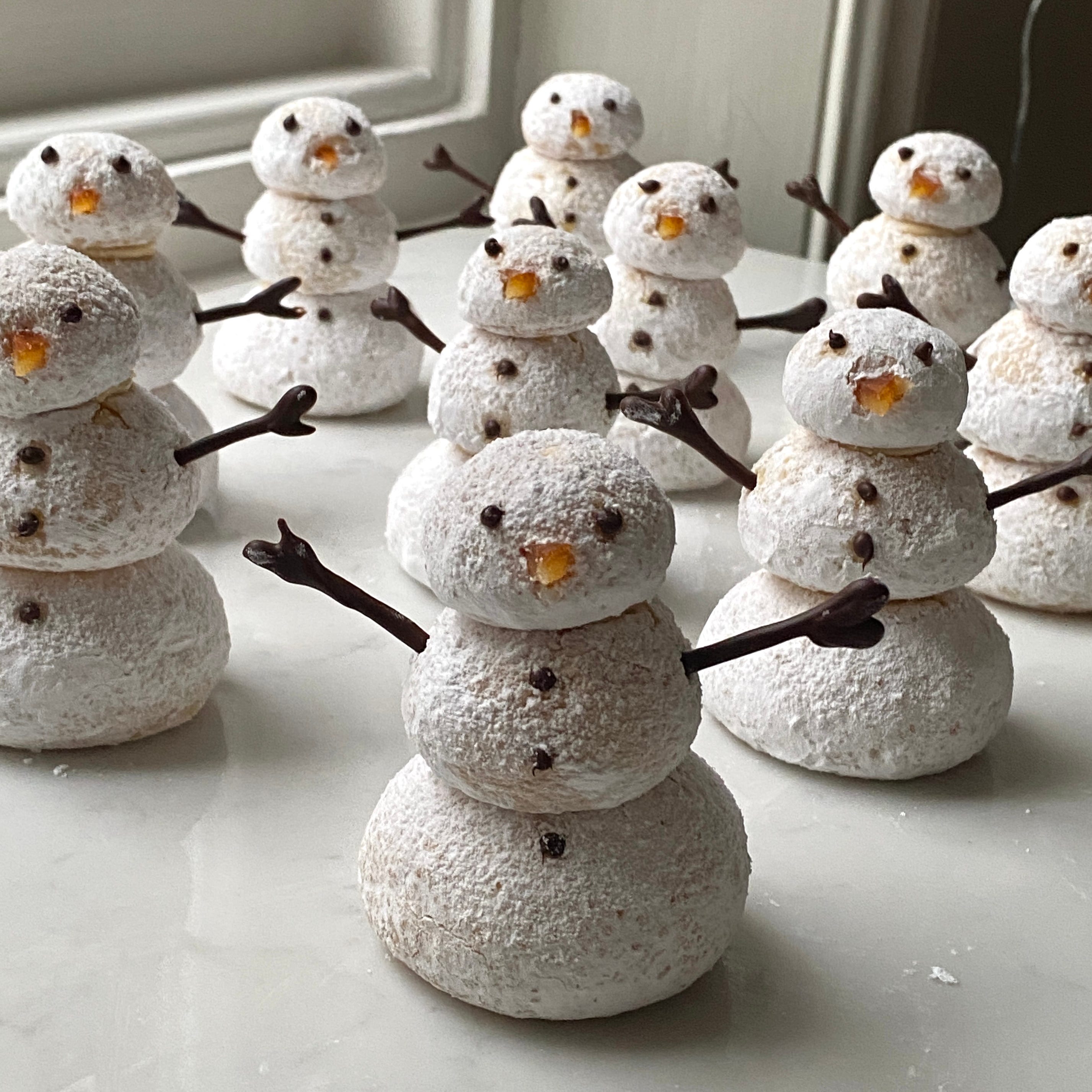 Choux Snowmen - by Sophie Bamford - All Day Cake