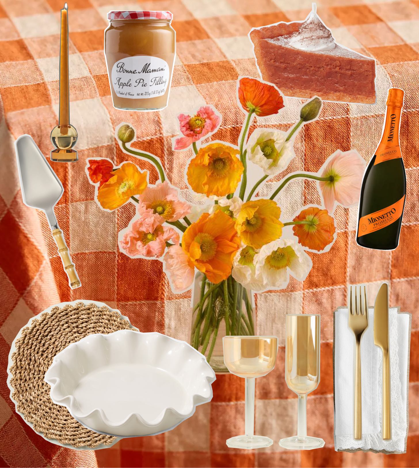 Fall tablescape collage