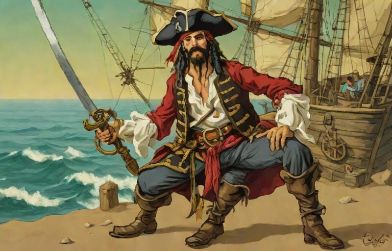 Pirate with three legs