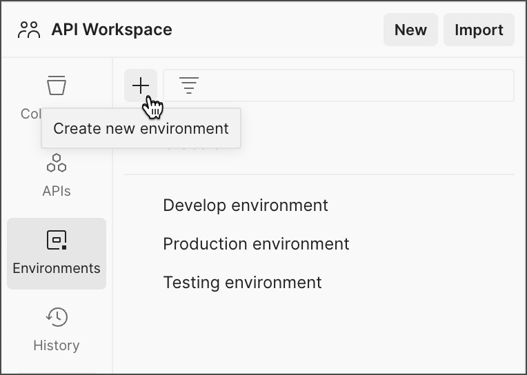 Create new environment