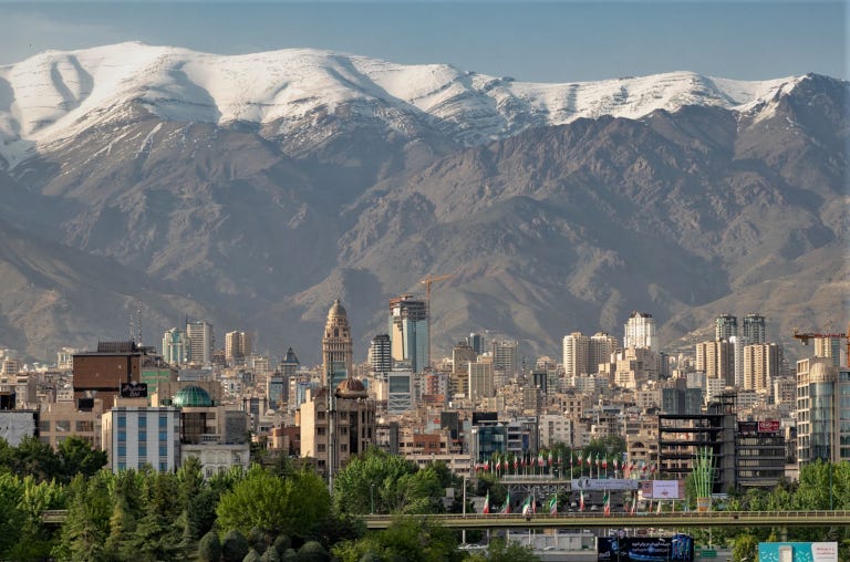 North of Tehran skyline view