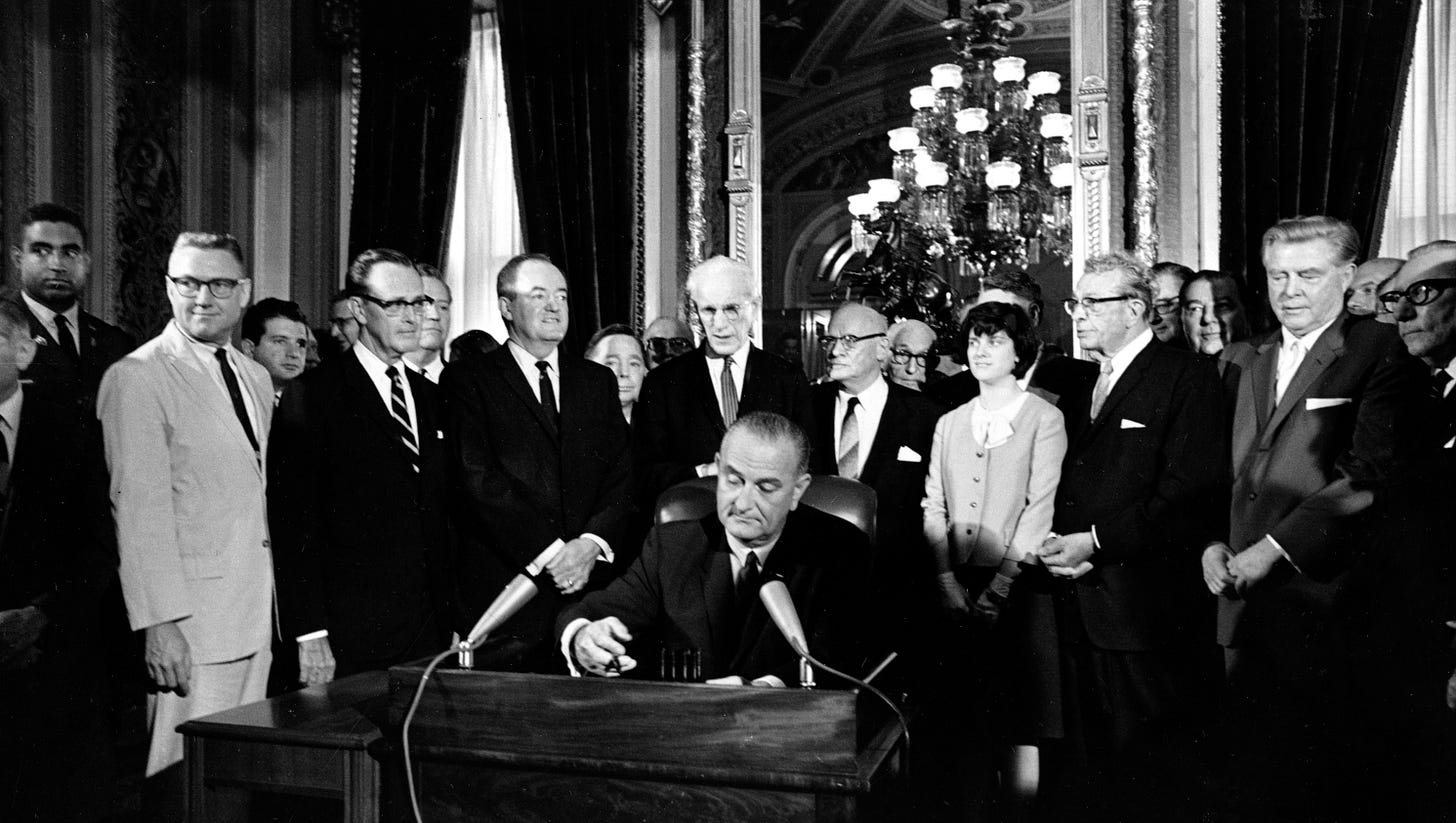 LBJ signs Voting Rights Act, Aug. 6, 1965 - POLITICO