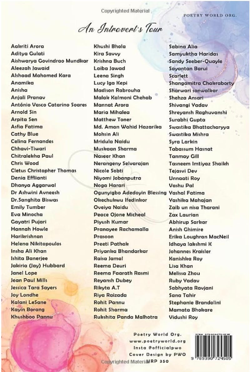 authors of international anthology An Introvert's Tour by PWO