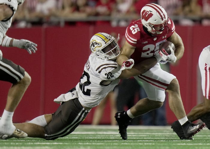 Wisconsin football vs Western Michigan college football photos