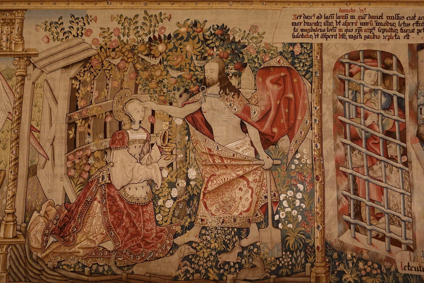  16th century Flemish tapestry at La Chaise-Dieu, Auvergne, France 