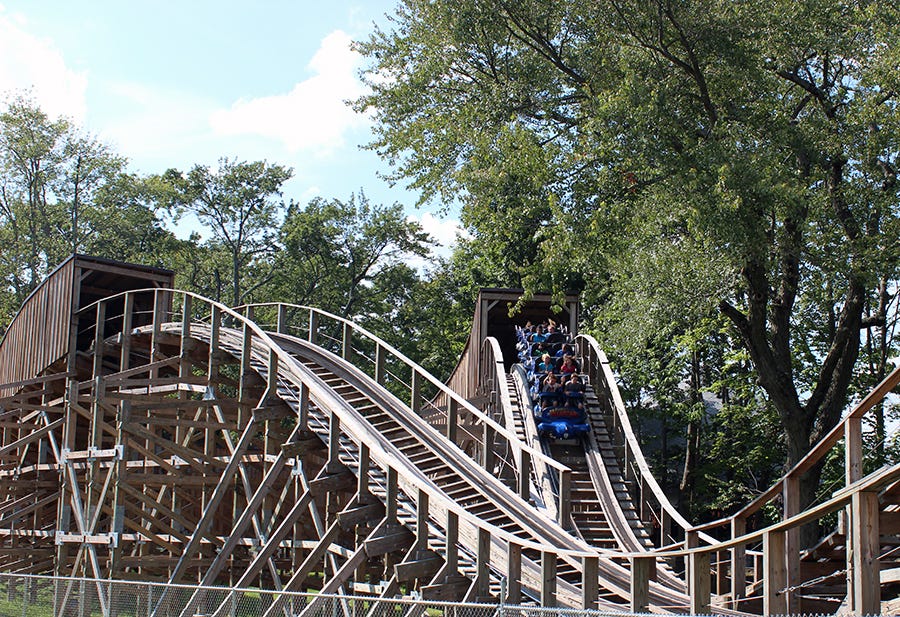 Wooden Warrior coaster at Quassy amusement park