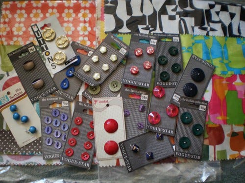Cards of buttons Cards of buttons