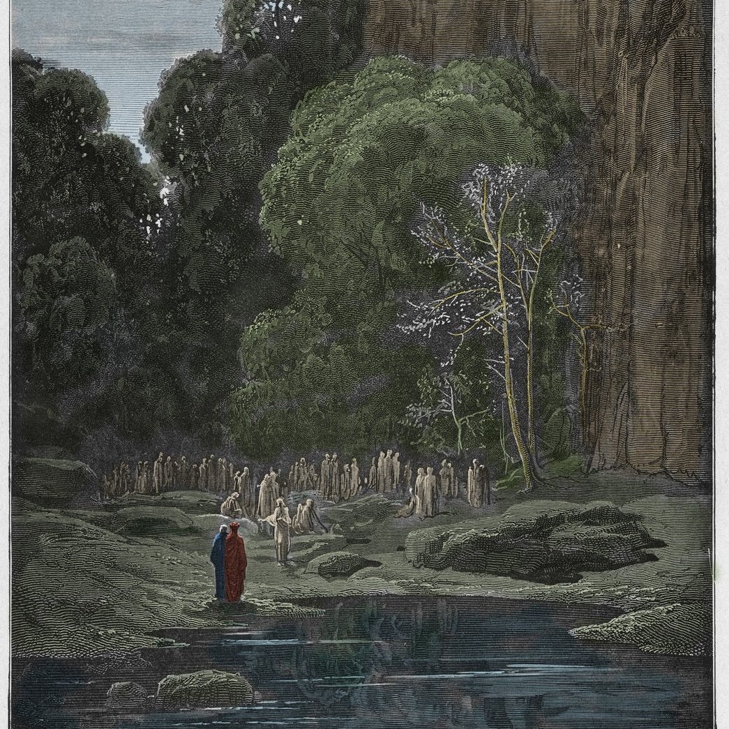 Purgatorio, Canto 5: The Late Repenters Singing the Miserere, Illustration from Purgatorio, Canto 5: The Late Repenters Singing the Miserere, Illustration from