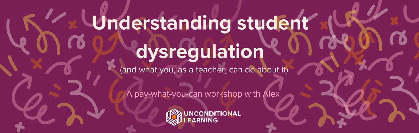 promotional graphic for Understanding student dysregulation (and what you, as a teacher, can do about it)