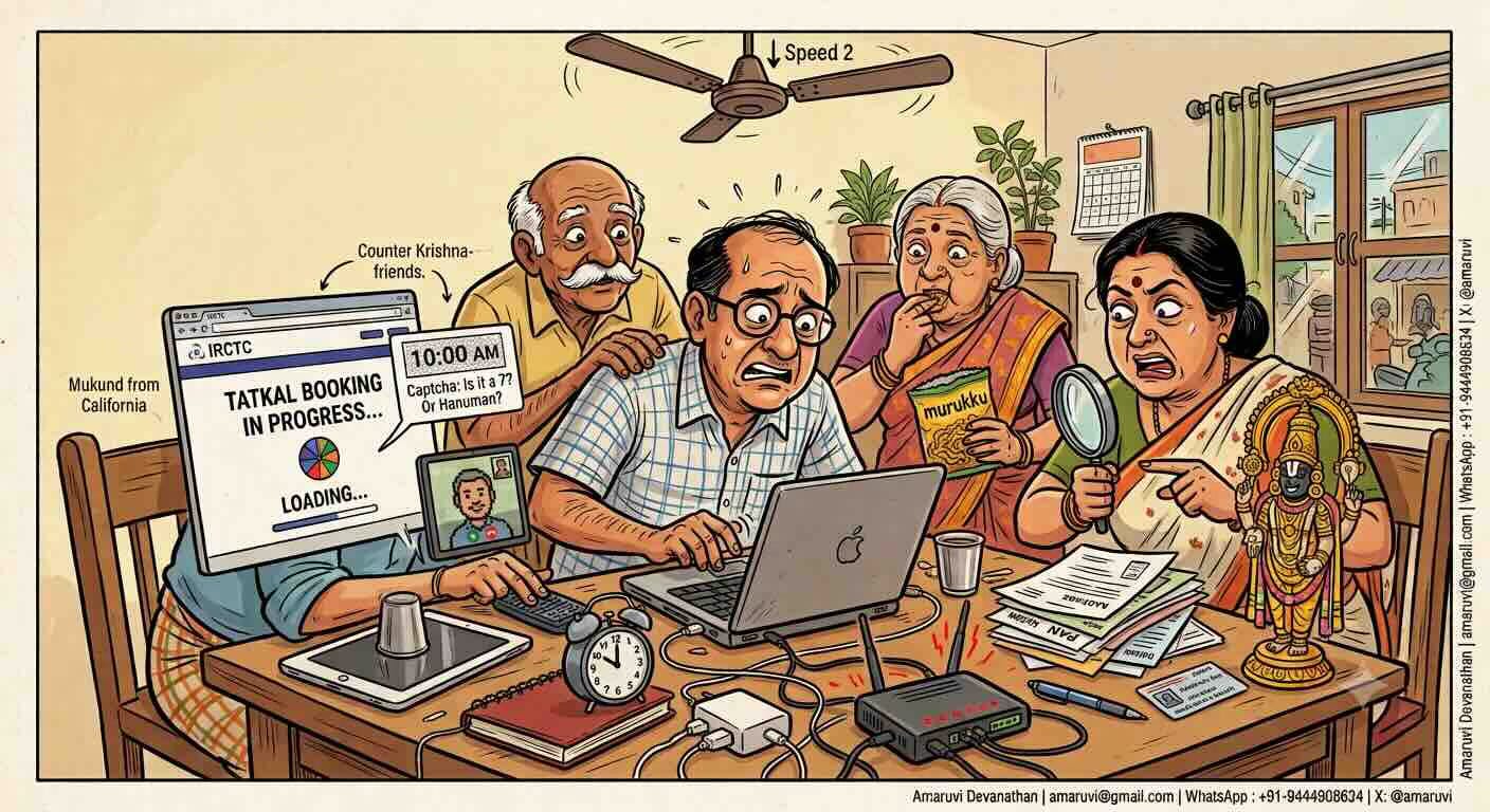 Operation Tatkal: How Six Devices, Four Retirees, One NRI Son and Tirupati Balaji Tried to Book One Train Ticket