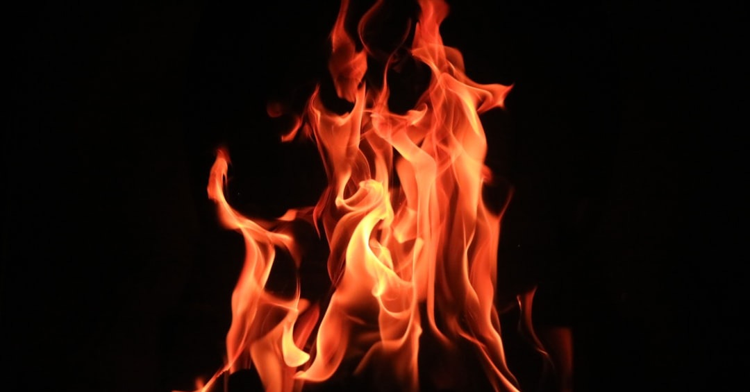 red fire digital wallpaper