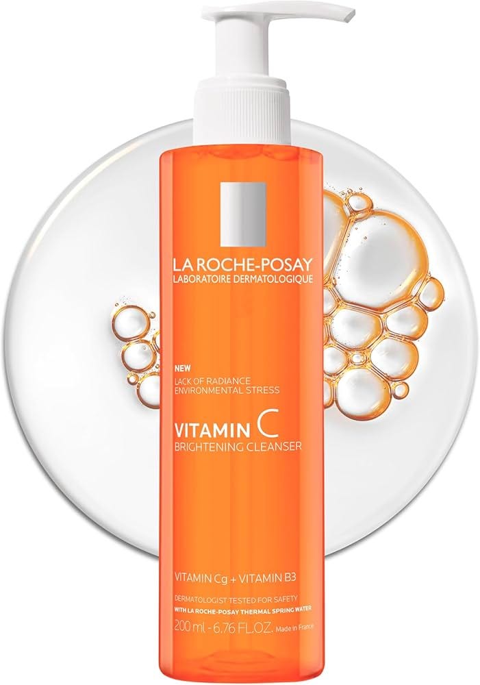 Amazon.com: La Roche-Posay Vitamin C Brightening Face Wash, Gentle Foaming Facial  Cleanser with Vitamin Cg and Vitamin B3 to Brighten and Even Skin Tone, Vitamin  C Face Wash that Cleanses Dirt &