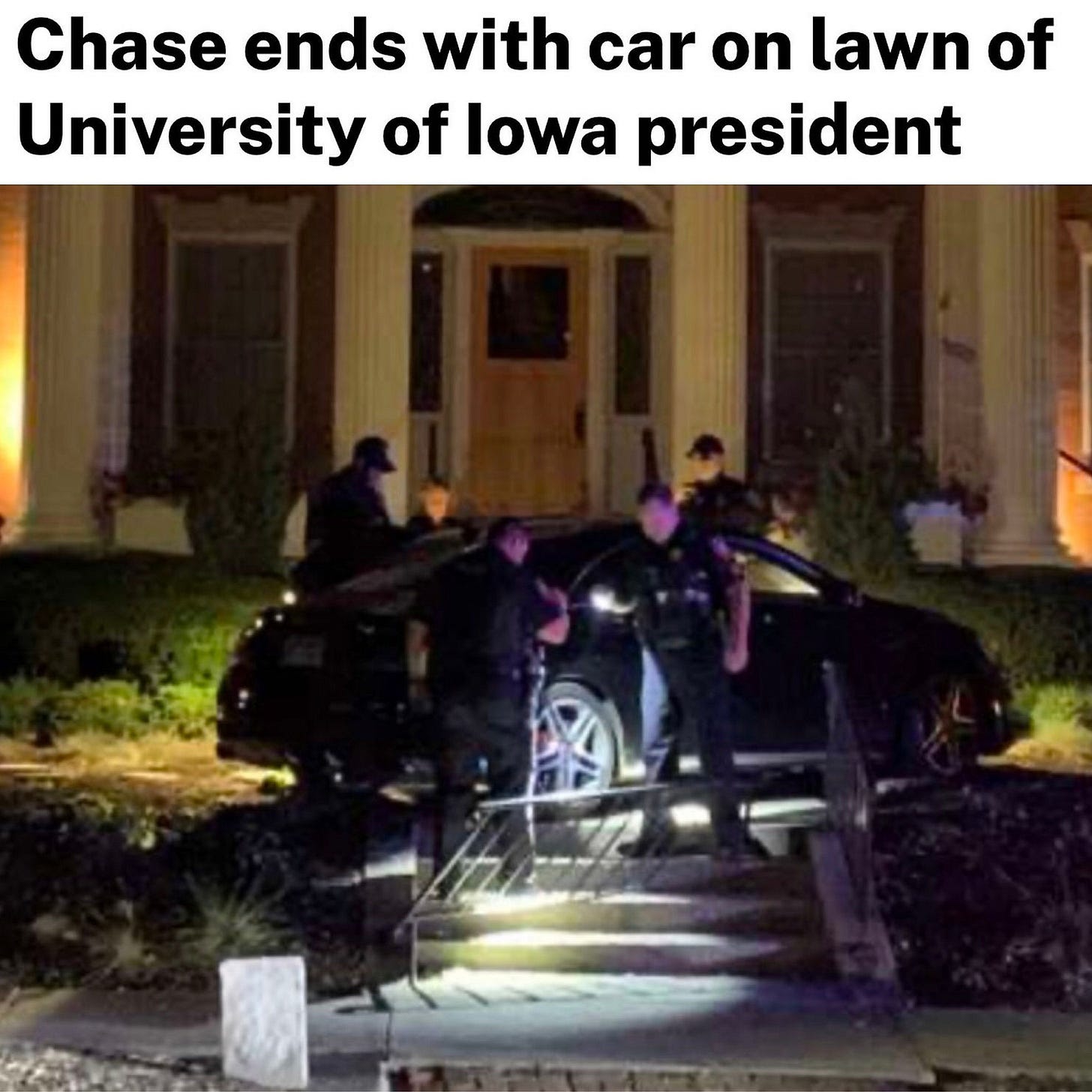 car chase at uiowa