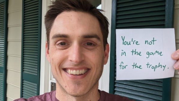 selfie with sign