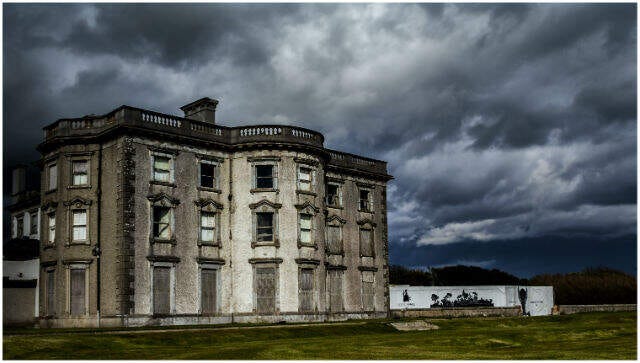 A gloomy, sinister photograph of Loftus Hall, County Wexford A gloomy, sinister photograph of Loftus Hall, County Wexford
