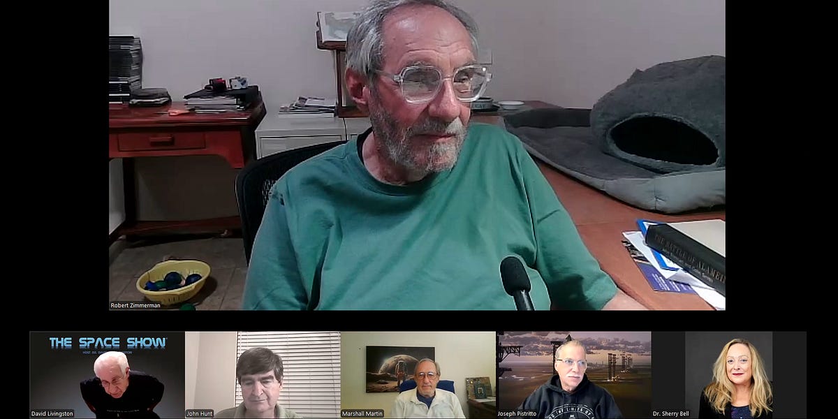 The Space Show Presents Bob Zimmerman with news and updates.