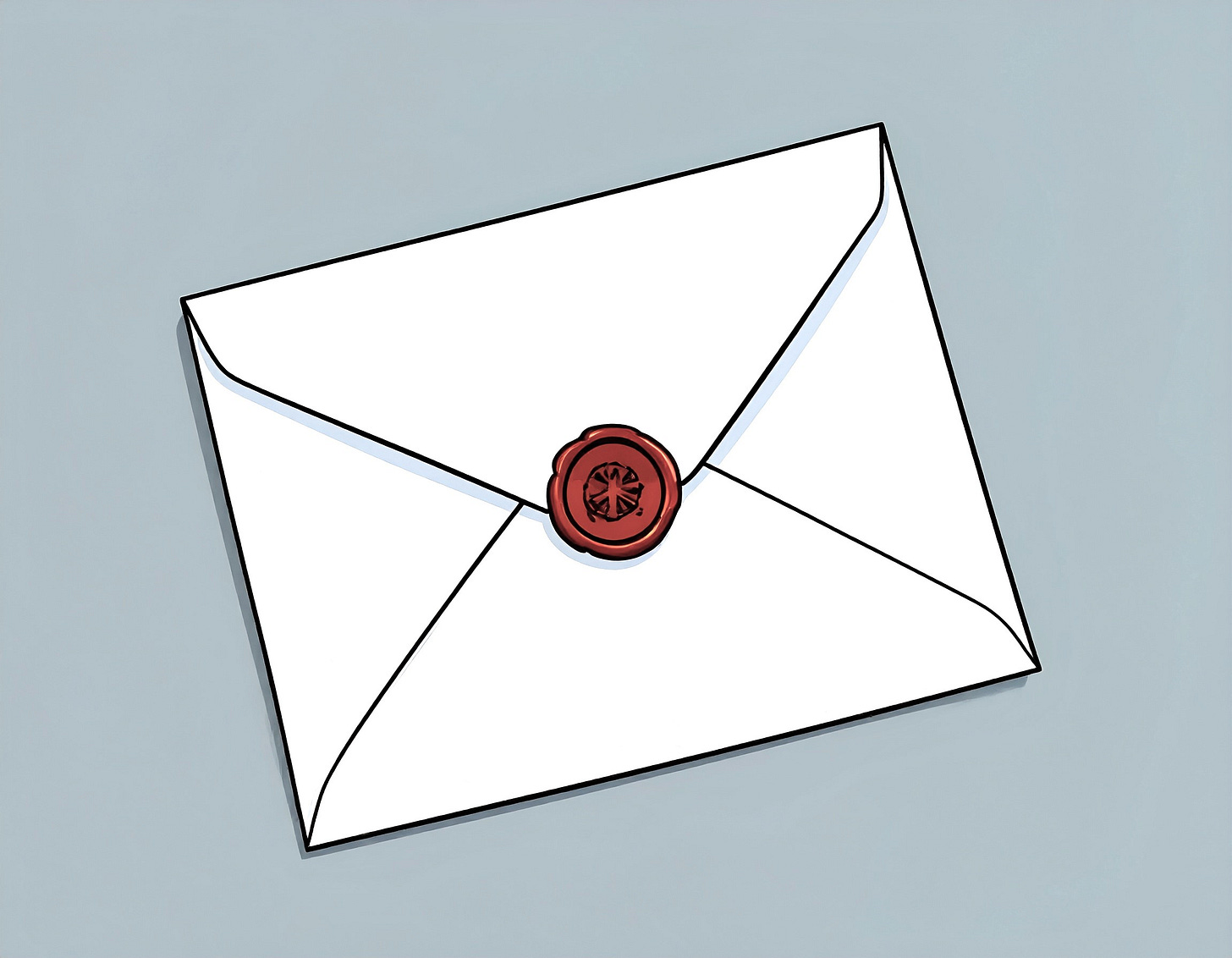 This is an AI-generated image of an envelope with a wax seal. This is an AI-generated image of an envelope with a wax seal.