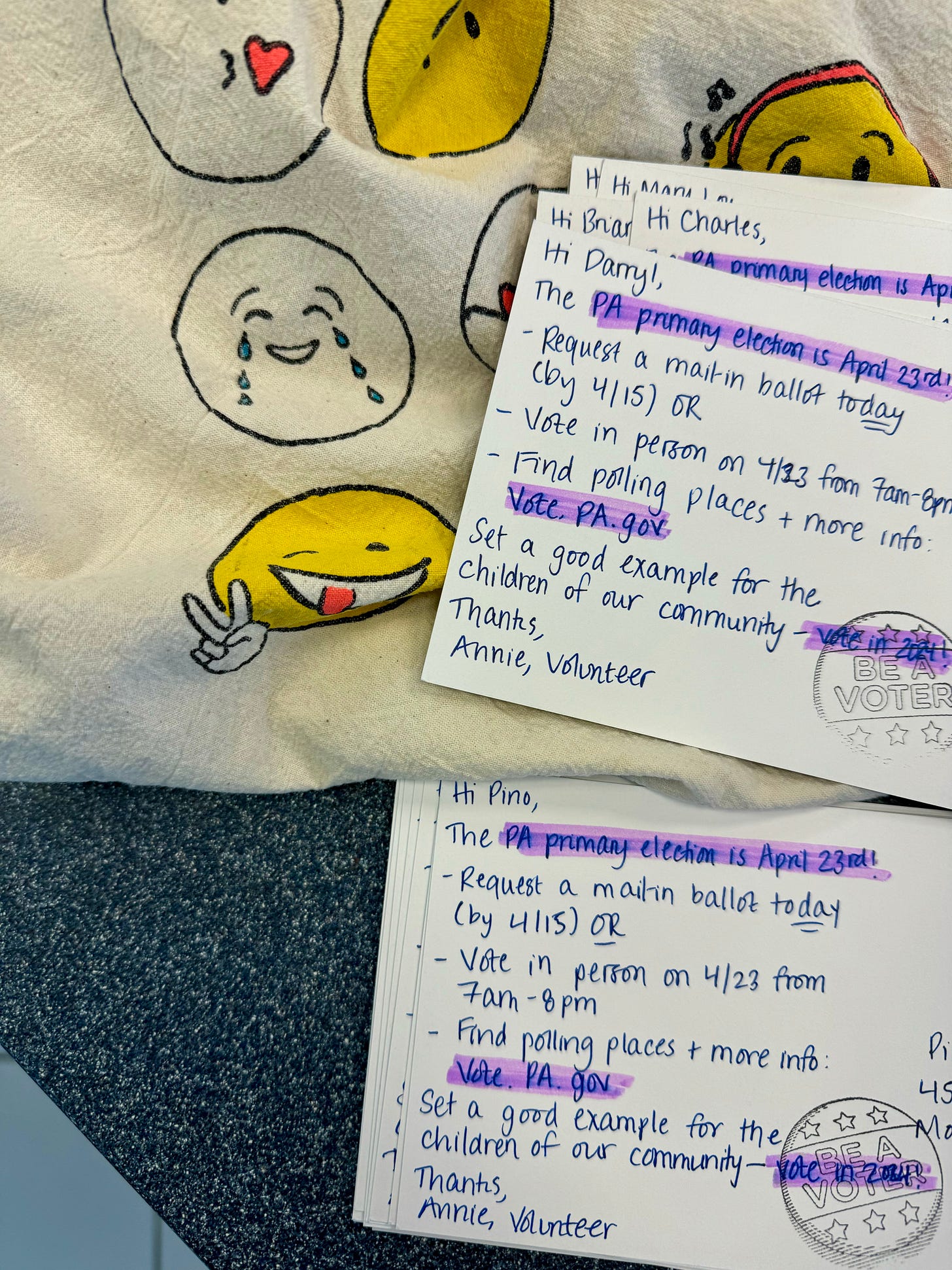 Postcards to rural Pennsylvania Democrats