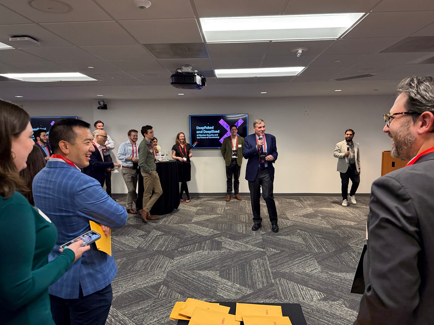 Senator Mark Warner at DeepFaked and DeepSixed this week in Washington DC. Photo by Danny Crichton. Senator Mark Warner at DeepFaked and DeepSixed this week in Washington DC. Photo by Danny Crichton.