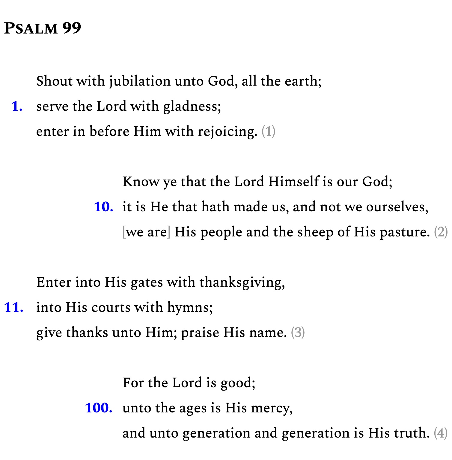 A ten-stringed psaltery: Psalms 91–100