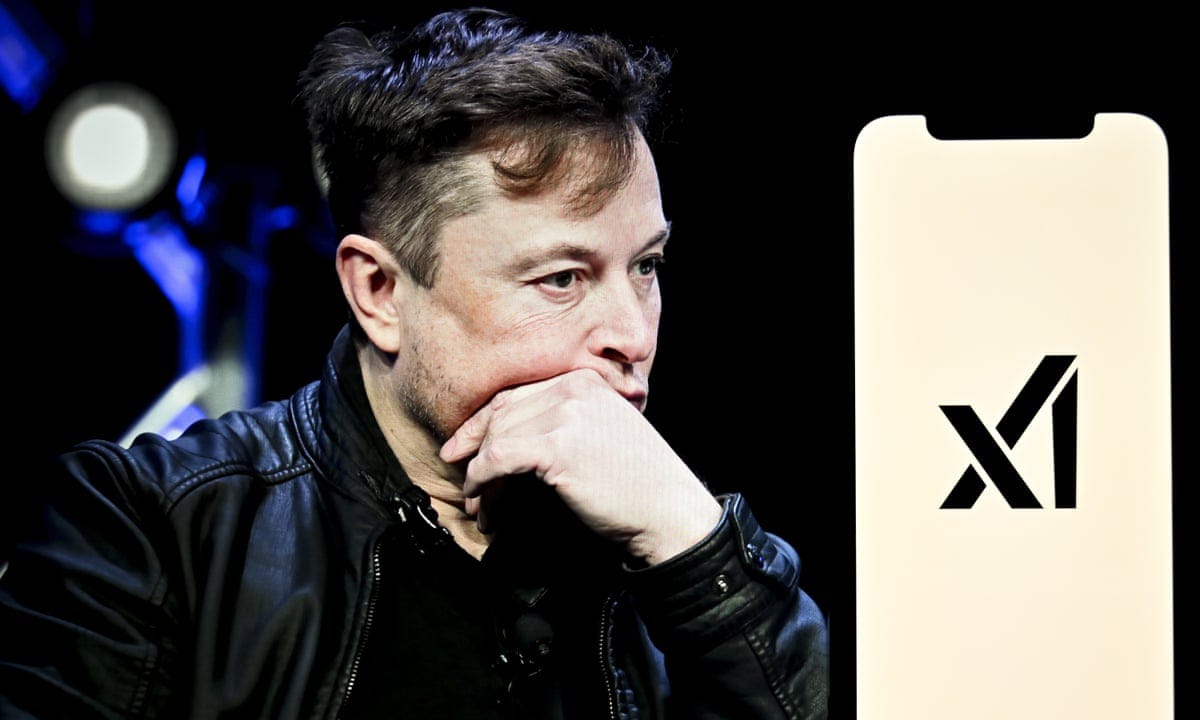 Elon Musk's xAI firm buys social media platform X for $33bn | Elon Musk |  The Guardian