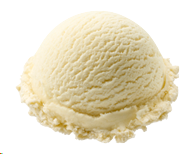 scoop of vanilla ice cream