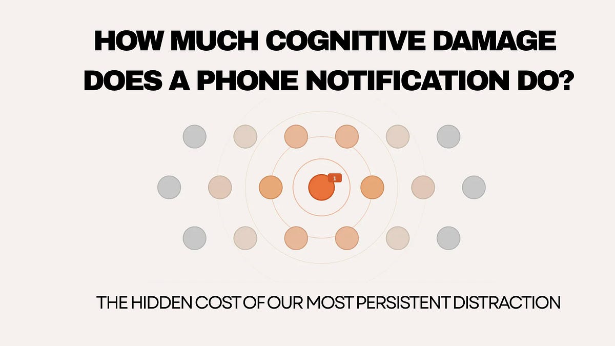 How Much Cognitive Damage Does A Phone Notification Actually Do? 