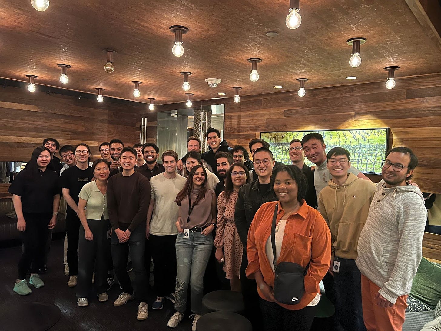 The Threads team at a launch happy hour celebration in July 2023, at San Francisco, California