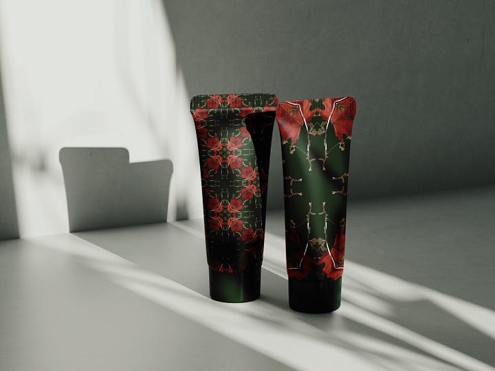 winter season cosmetic tubes prototype