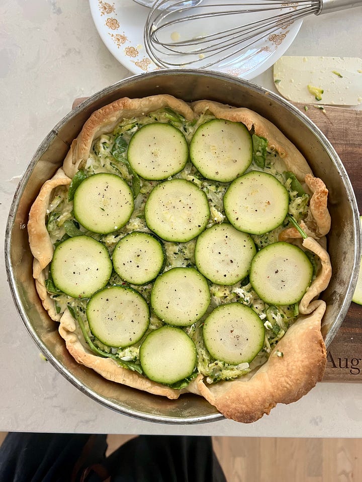 Allison Roman 'Very Tall Zucchini Quiche' with Sourdough Crust