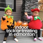 Edmonton Playgrounds has a list of Indoor Trick or Treating in Edmonton for Halloween.