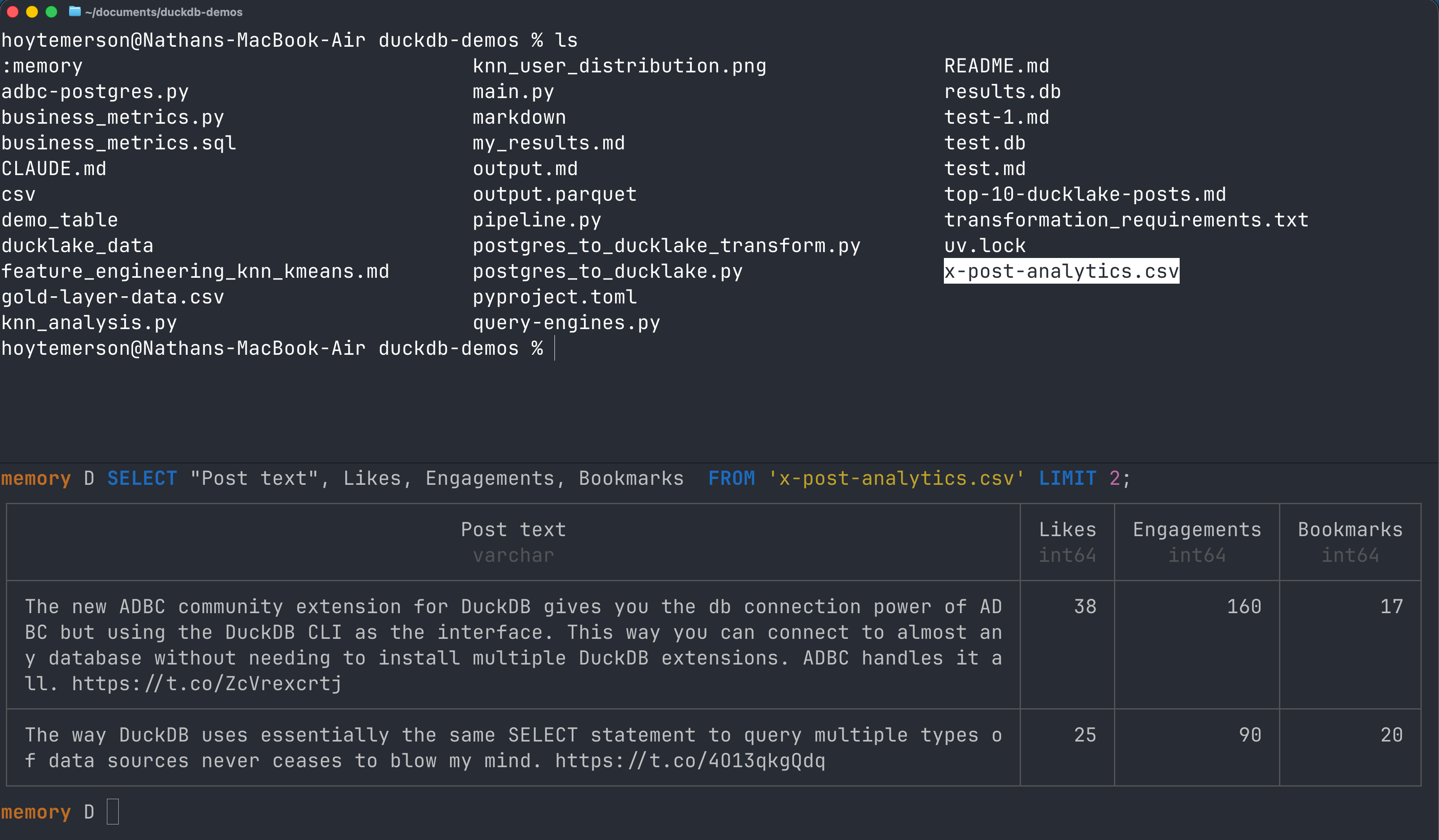 My DuckDB + AI Workflow - by Hoyt Emerson