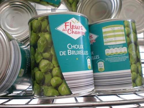 Tinned sprouts Tinned sprouts