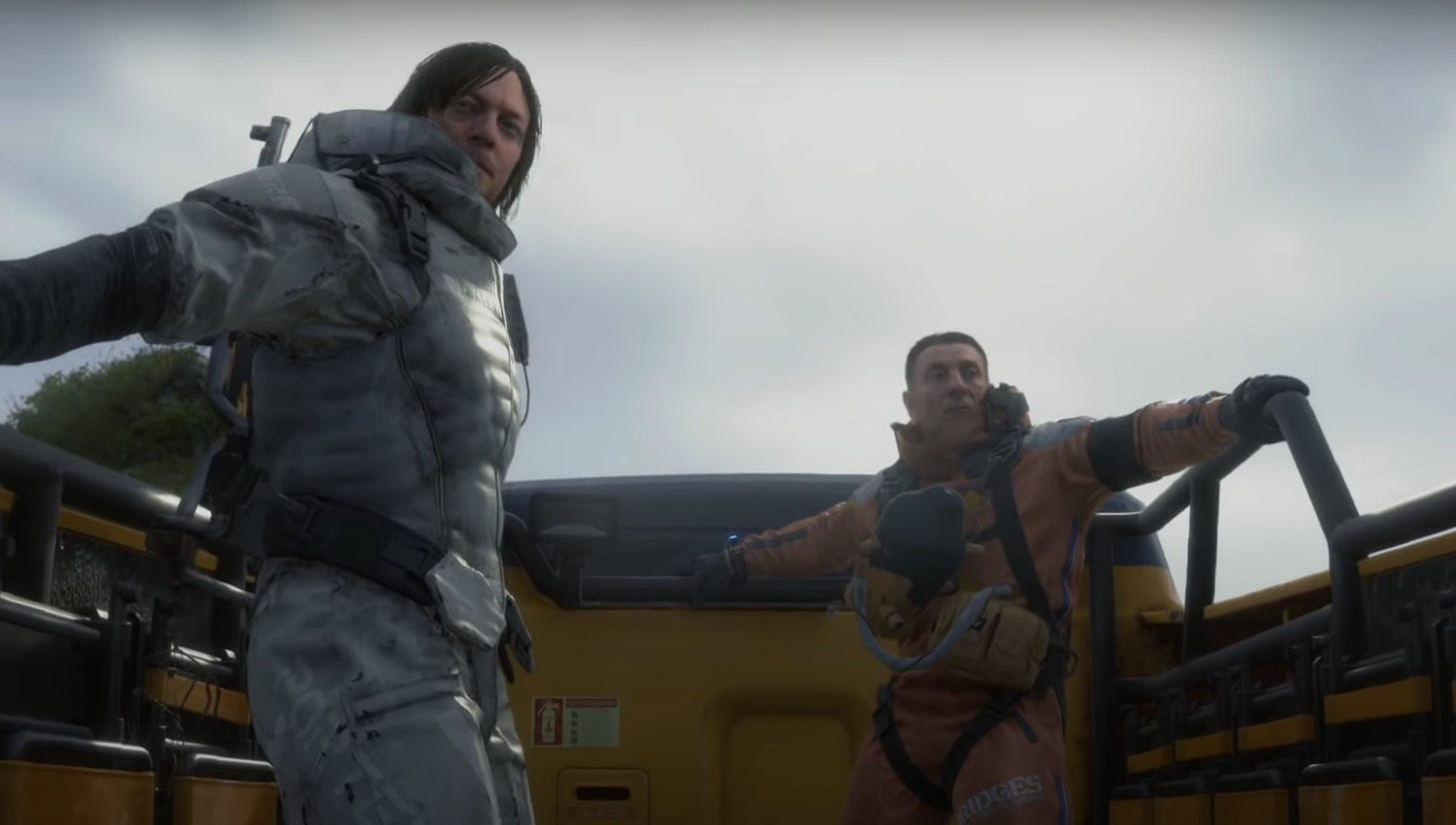 Sam Bridges in Death Stranding.