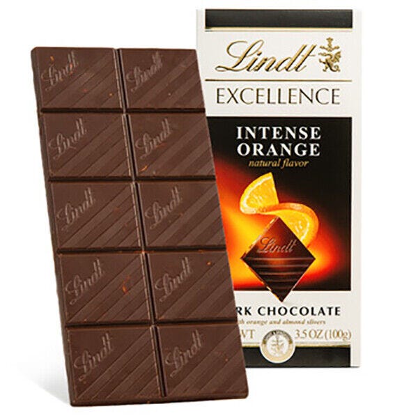 Lindt Excellence Intense Orange Dark Chocolate Bar