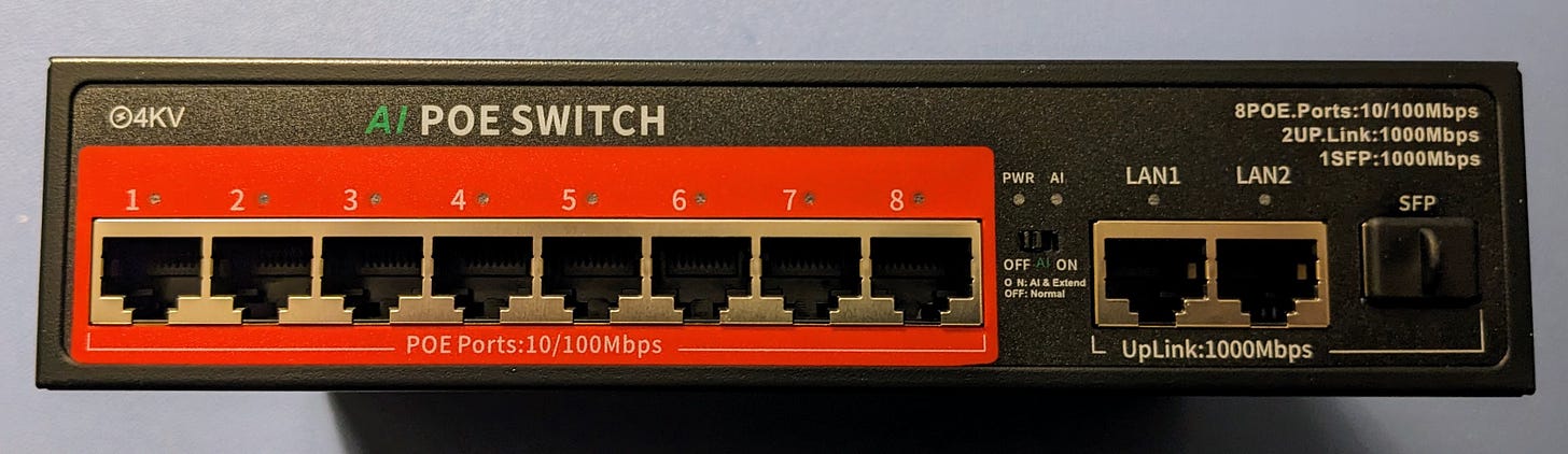 10+1 ports on the switch
