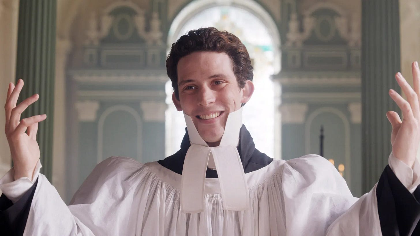 Josh O'Connor in Wake Up Dead Man: A Knives Out Mystery