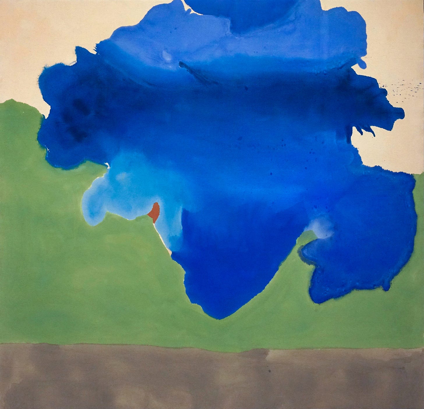 Helen Frankenthaler, The Bay, 1963, acrylic on canvas, 204.2 x 208.6 x 2.2 cm (Detroit Institute of Arts; photo: Steven Zucker, CC BY-NC-SA 2.0) © Estate of Helen Frankenthaler