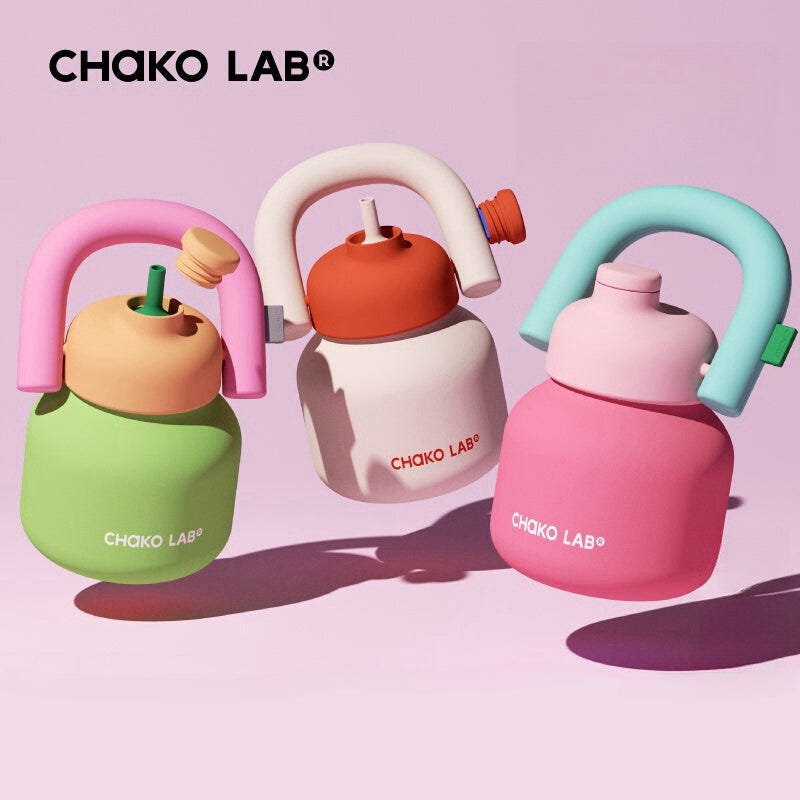 Chako Lab LinLin Kettle - 1000ml Colorful Insulated Water Bottle – JYBN  STORE