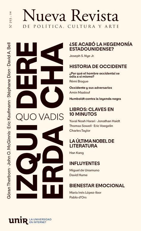 Nueva Revista número 193 Derecha-Izquierda: quo vadis