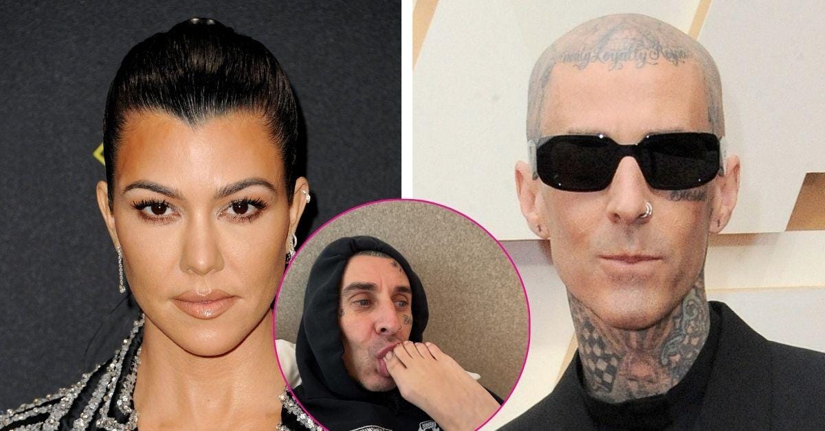 travis barker slammed for kissing kourtney kardashian feet photo travis barker slammed for kissing kourtney kardashian feet photo