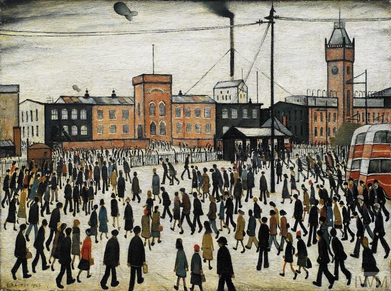 Lowry's 'Going to Work' returns to Manchester | Imperial War Museums