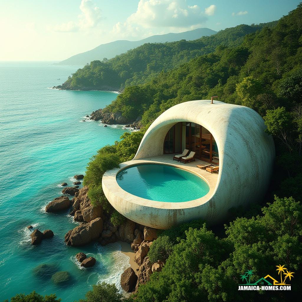 Modern home in jamaica with swimming pool near beach with a swimming pool